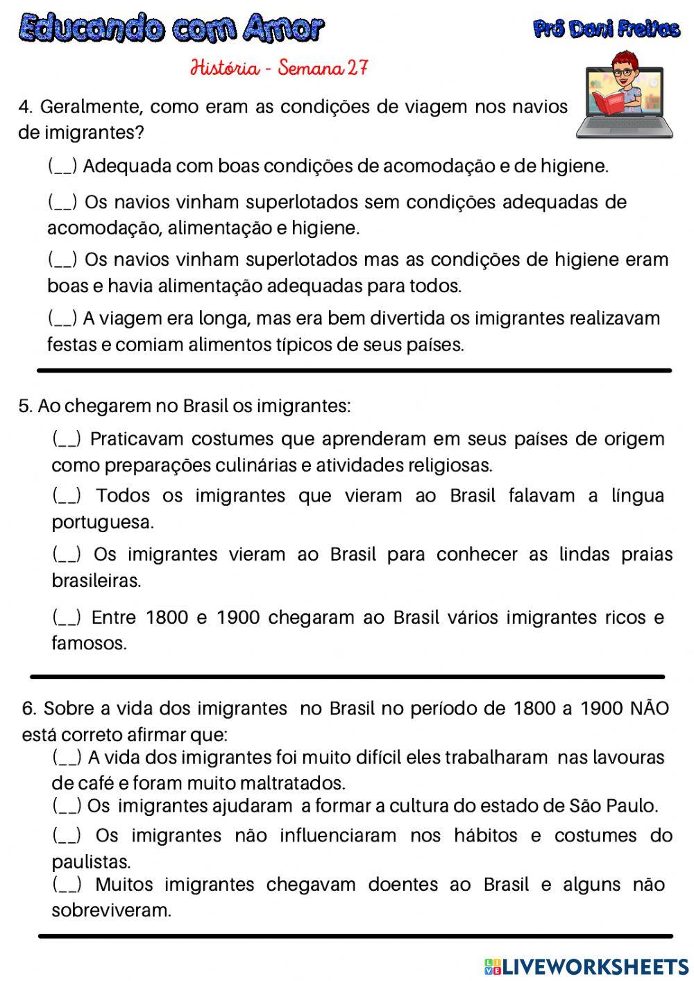 Os imigrantes na formação de São Paulo