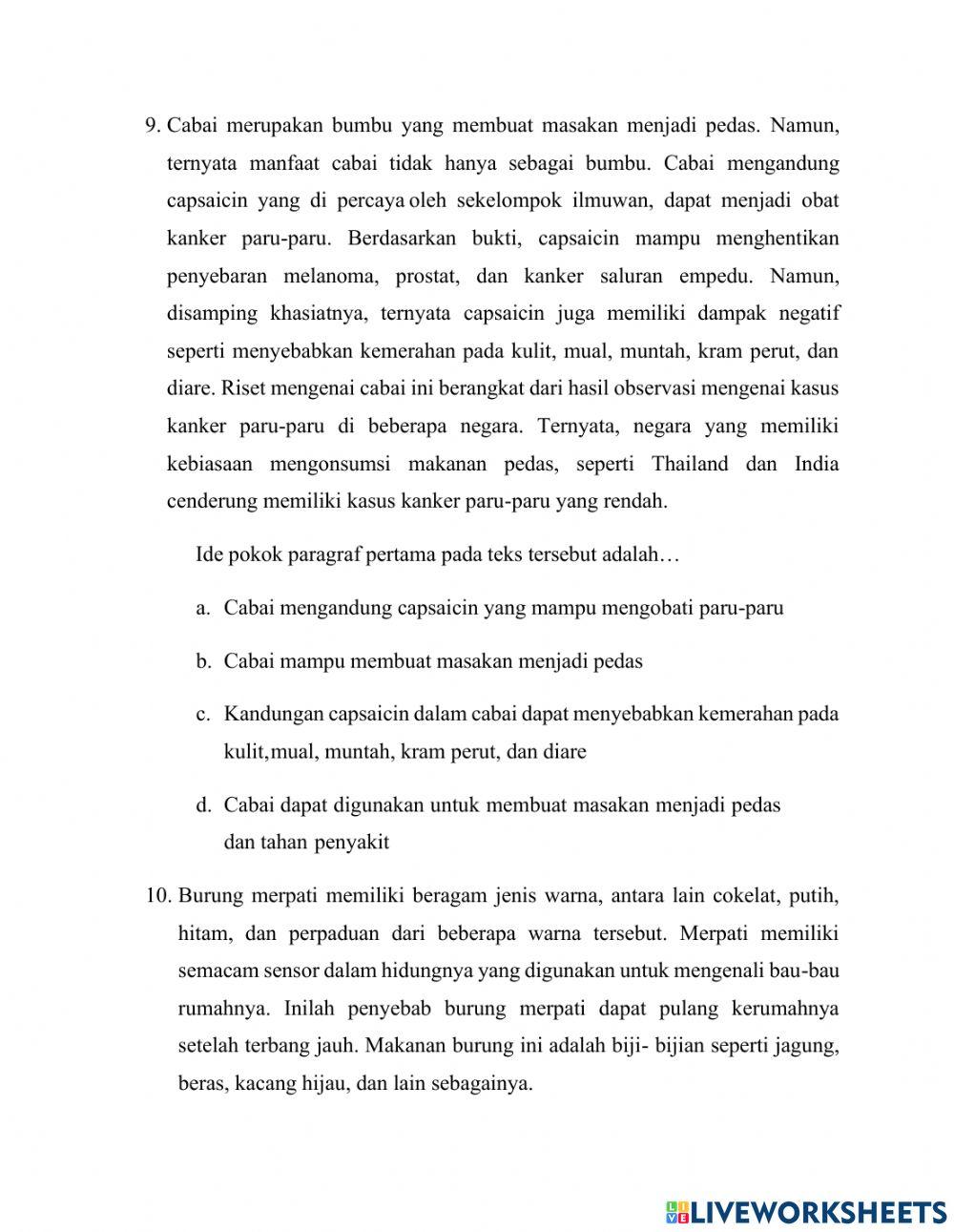 Soal evaluasi kls 5