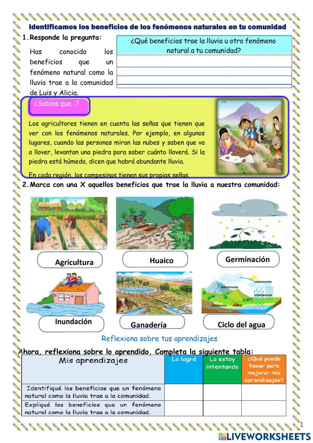 Los beneficios de los fenomenos naturales