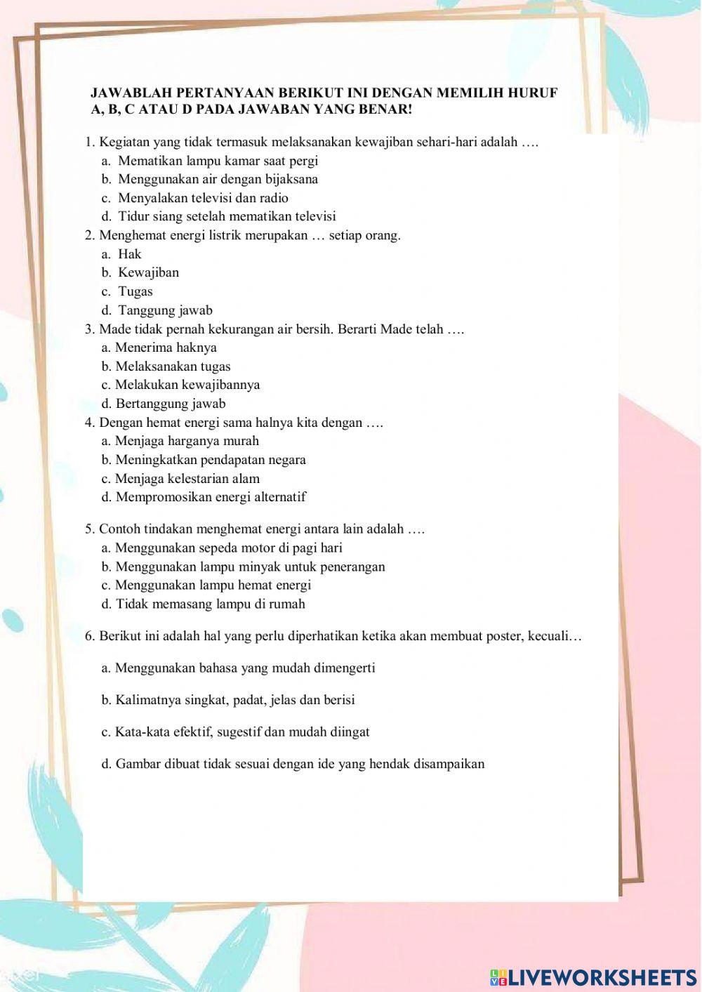 KELAS 4 Tema 2 Subtema 3 Pb 4