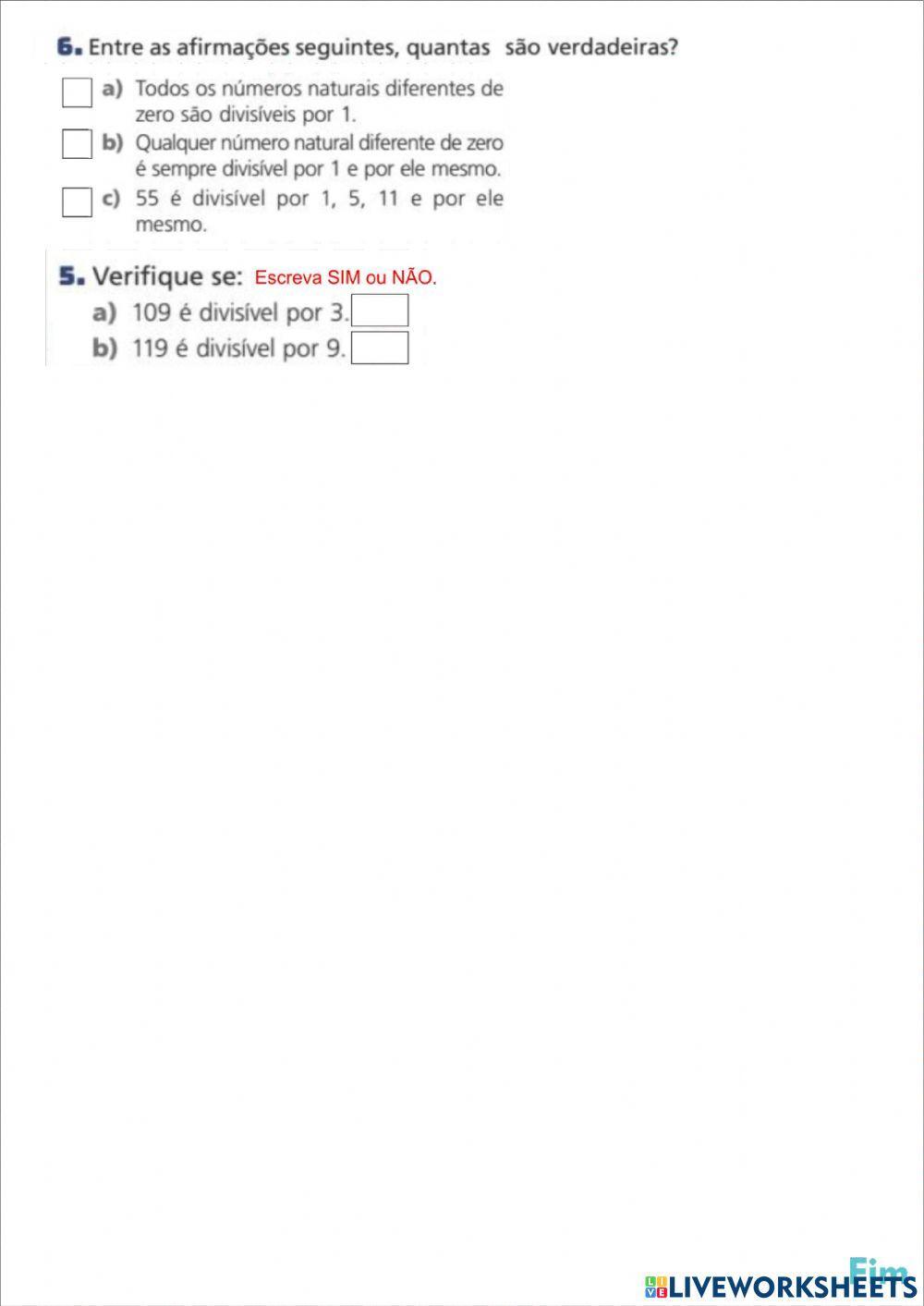 Múltiplos e divisores