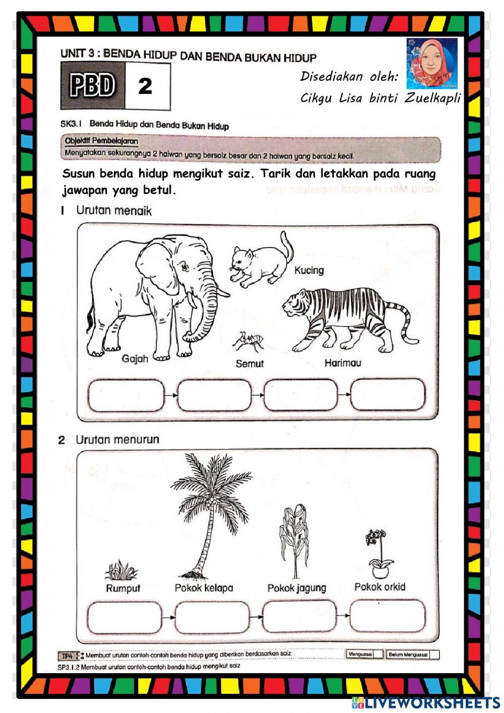 Uji diri Sains tahun 1