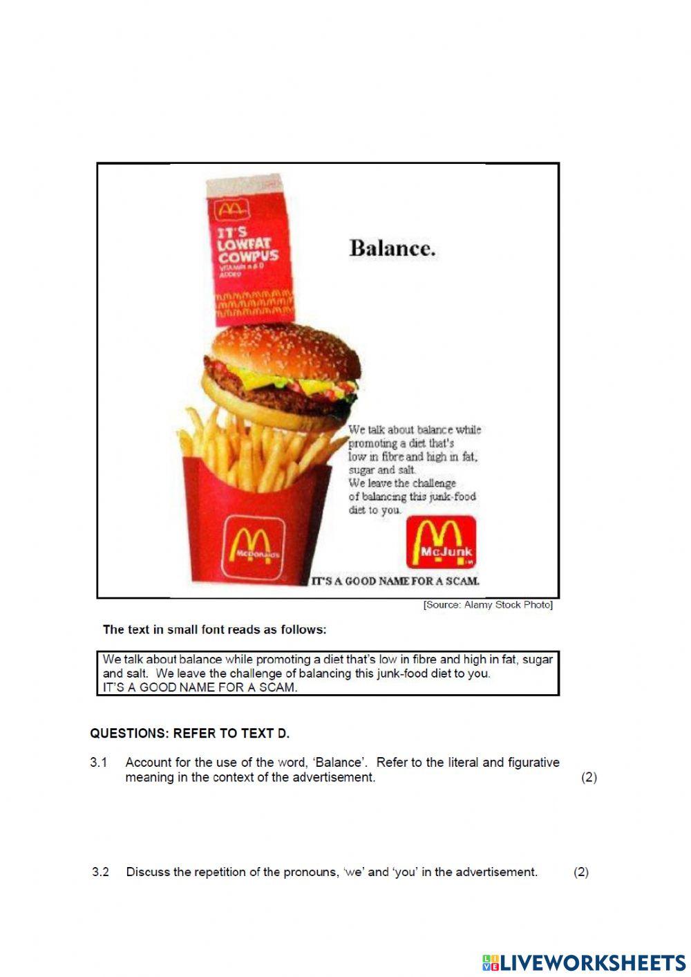 English paper 1 part 3