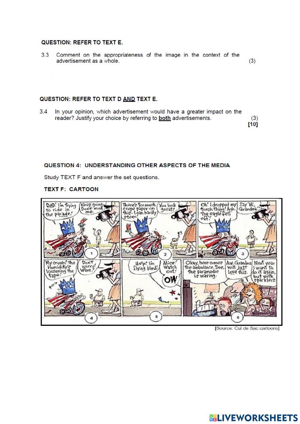 English paper 1 part 3