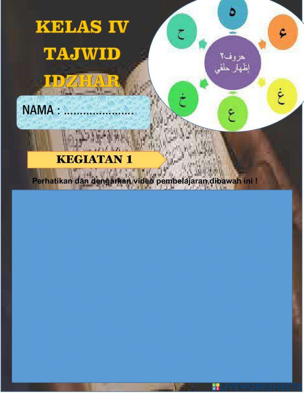 LKPD Tajwid 4 Idzhar