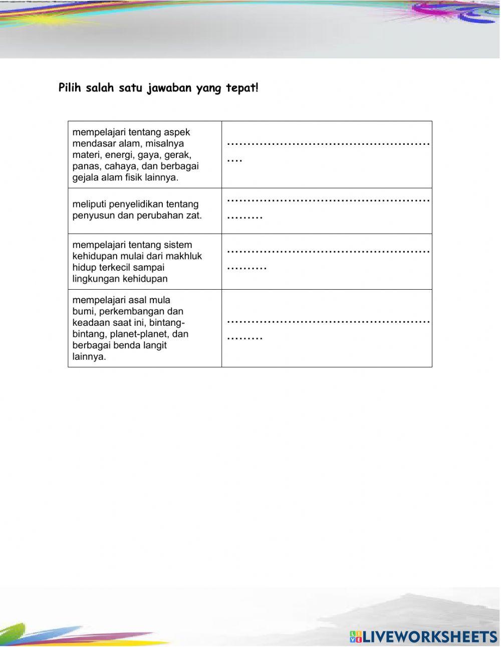 Objek ipa dan pengamatannya Objek ipa dan pengamatannya