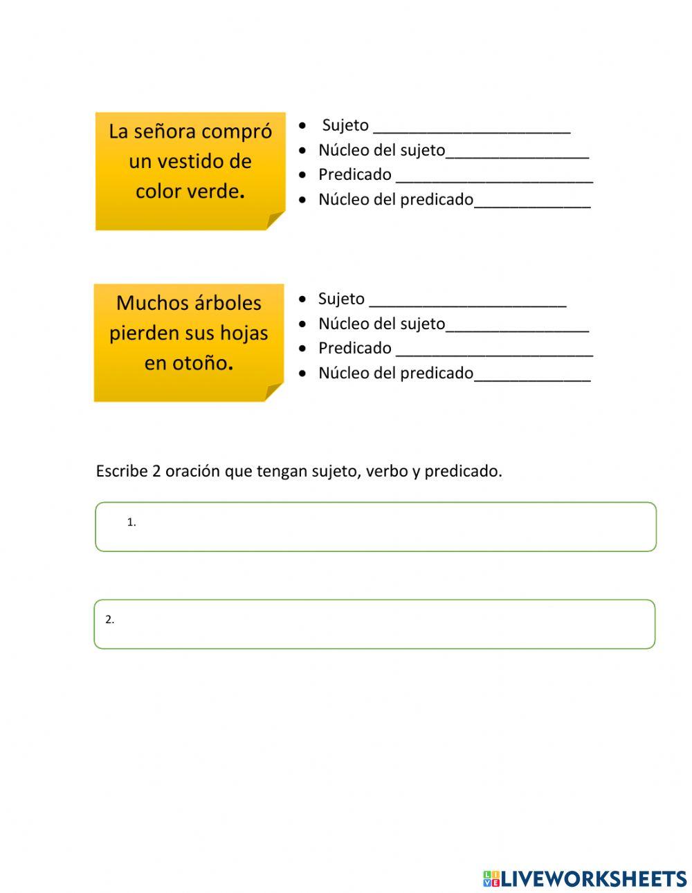 Estructura de la oración