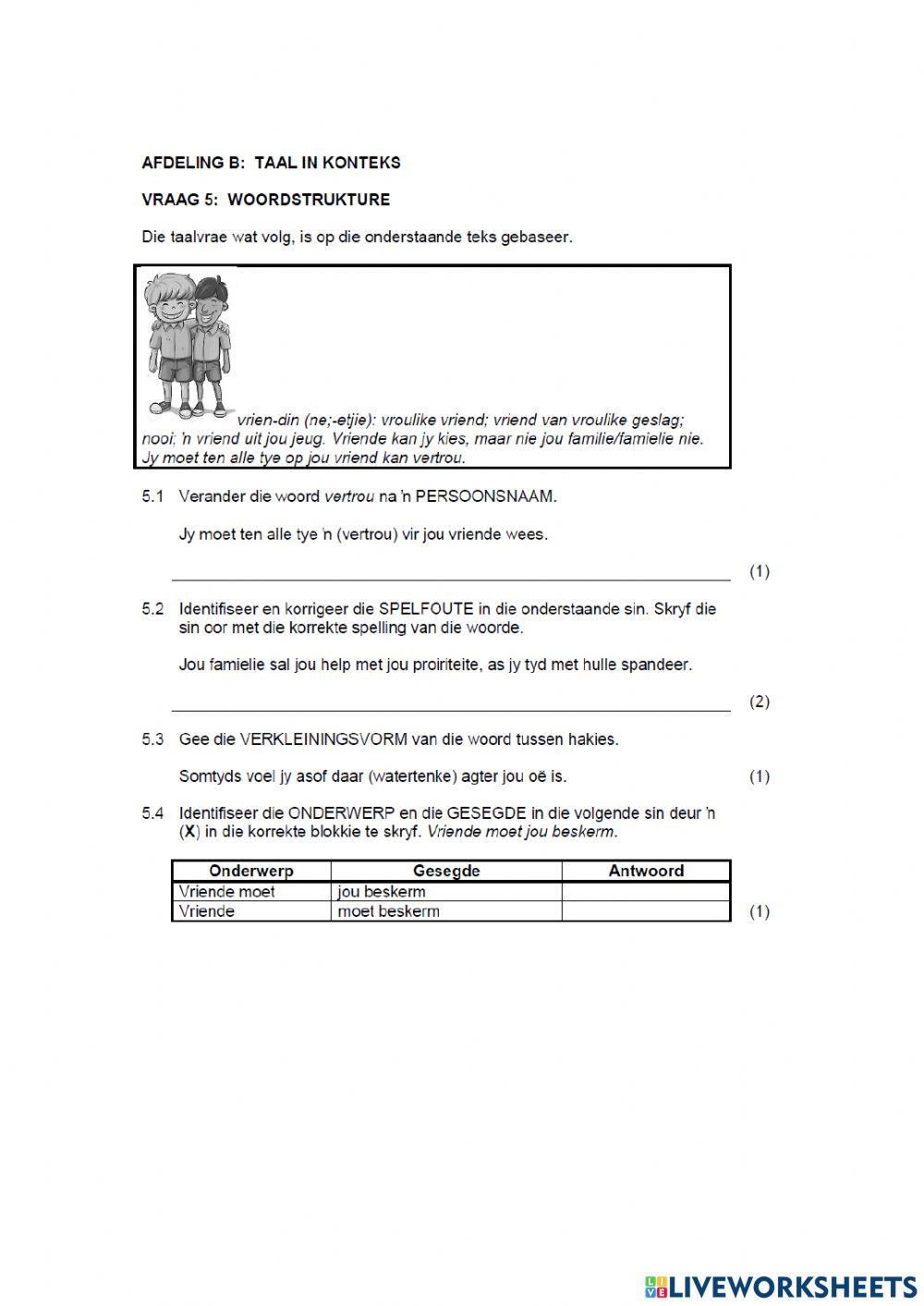 Afrikaans paper 1 part 2