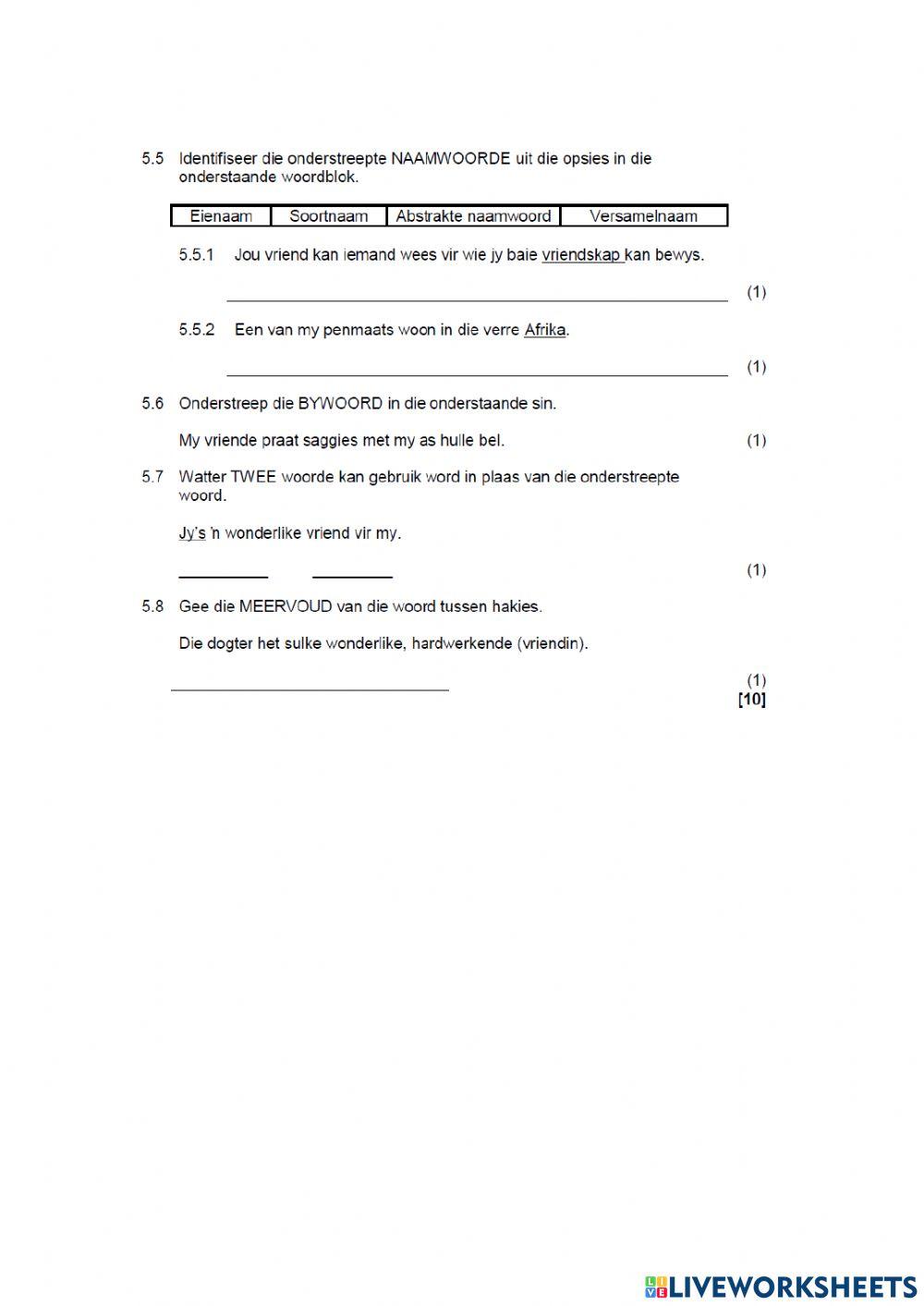 Afrikaans paper 1 part 2