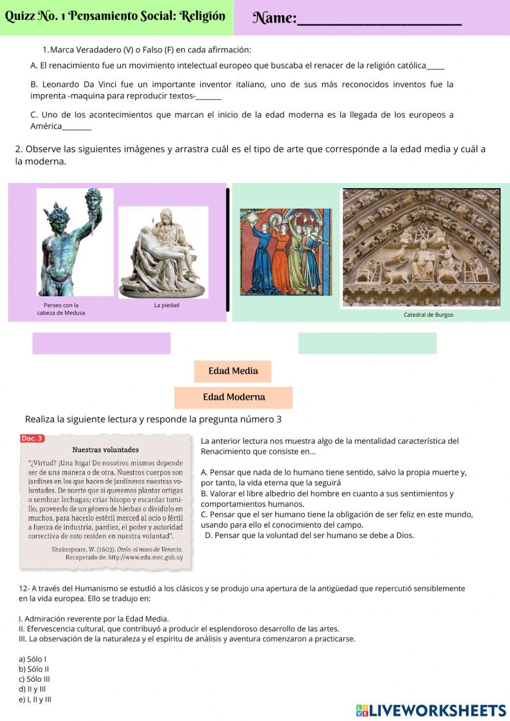 Diferencia Edad Media y Moderna