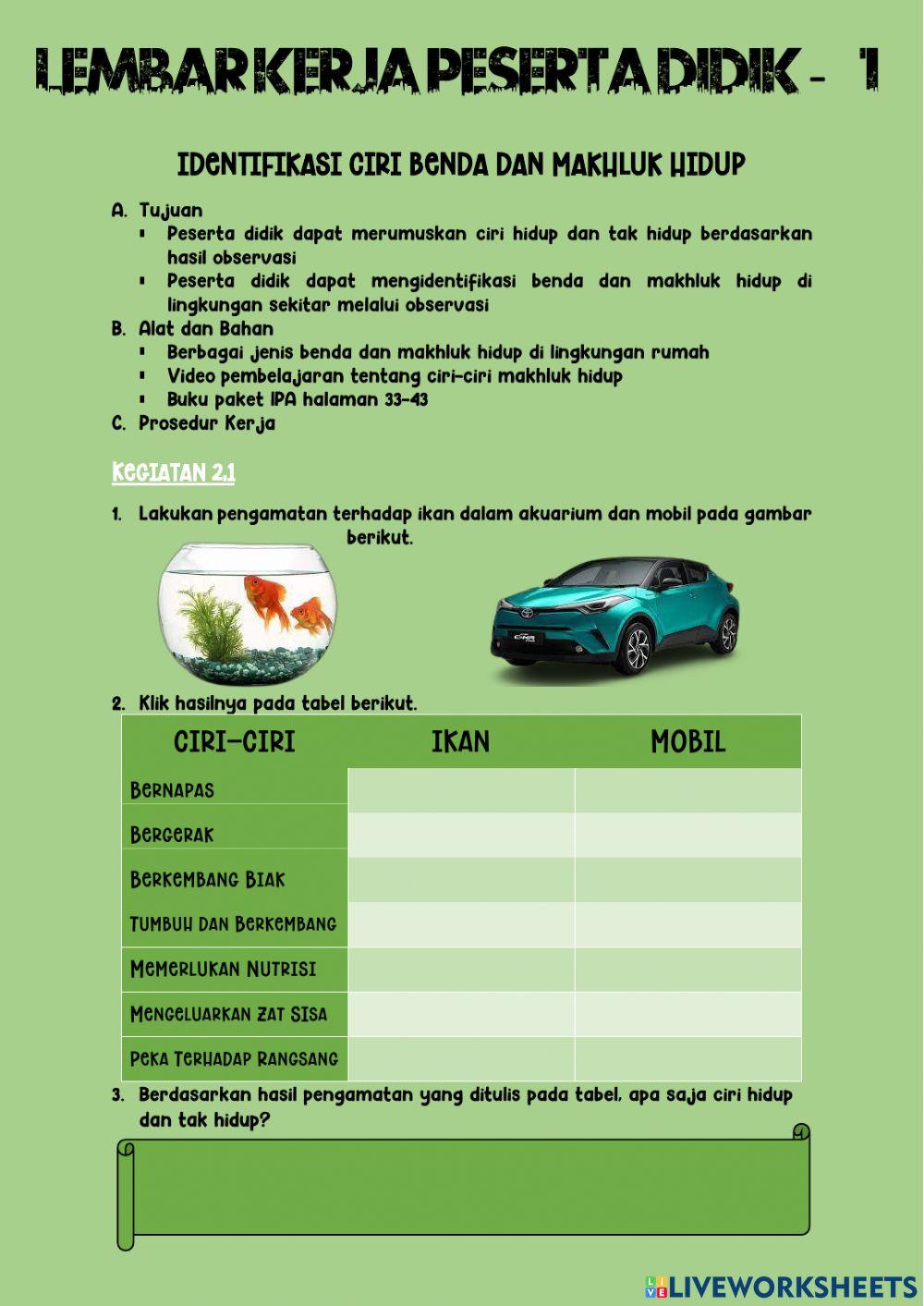 Klasifikasi makhluk hidup