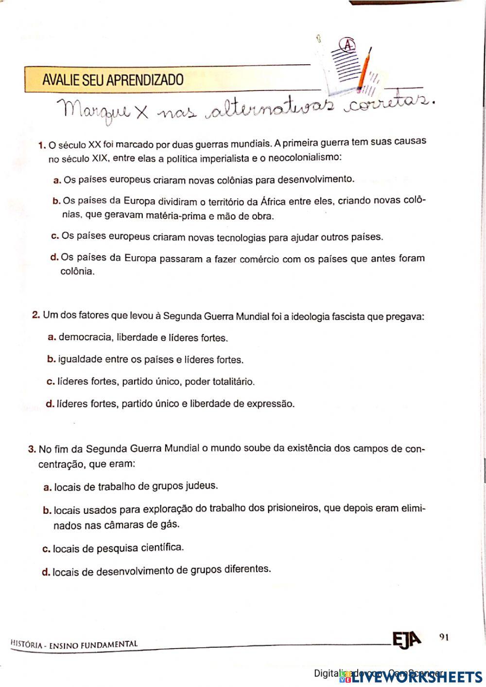 Primeira e Segunda Guerra Mundial