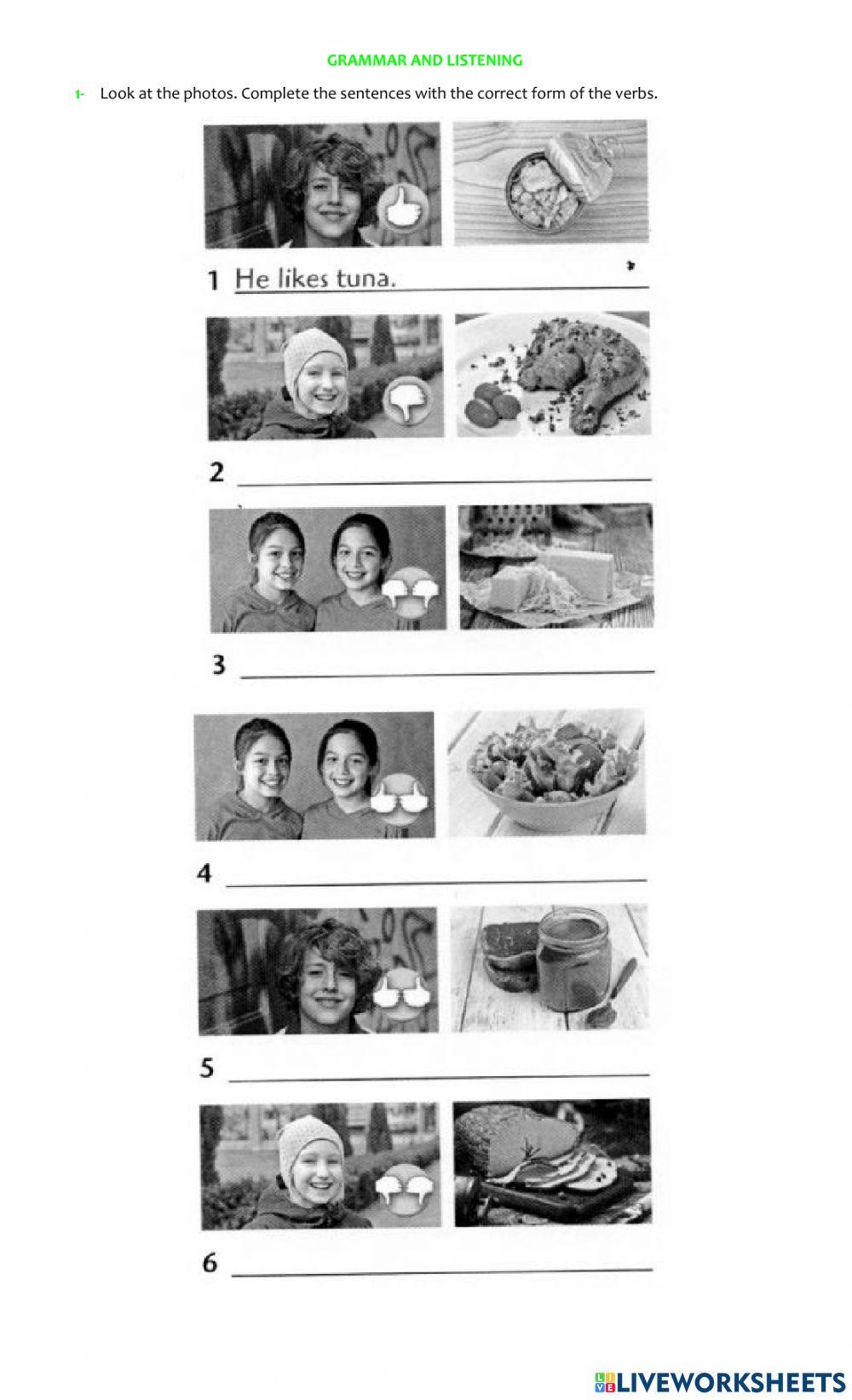 Grammar and listening