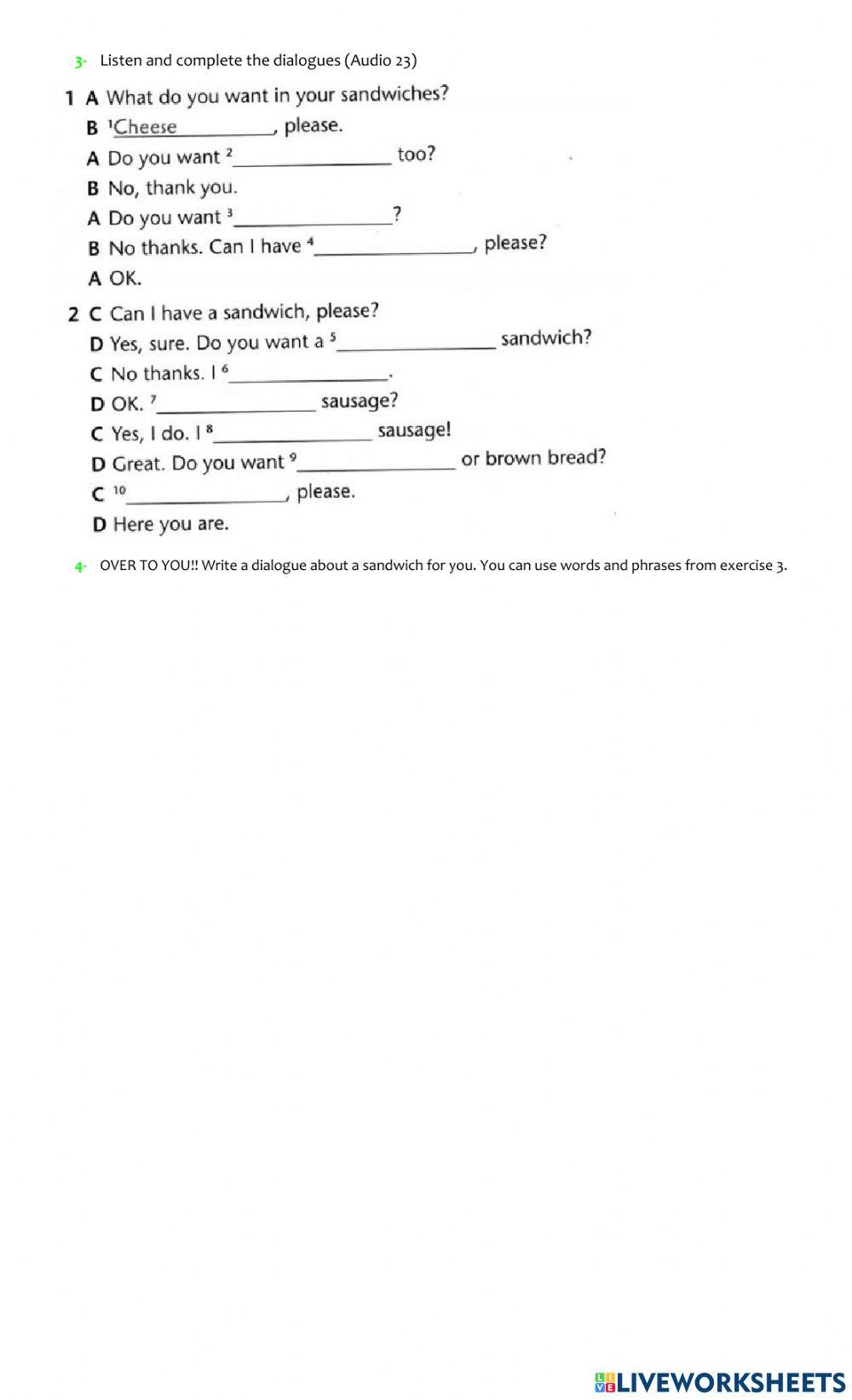 Grammar and listening