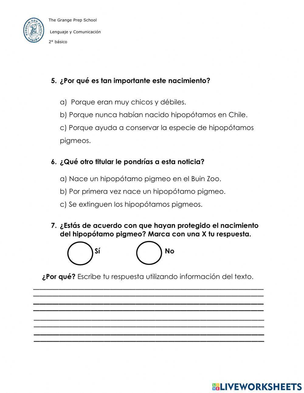 Comprensión lectora - Noticia