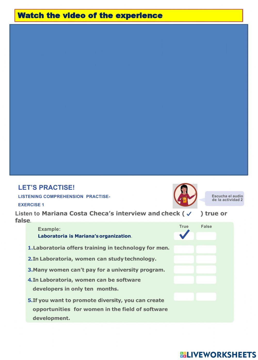 Activity 2- Level A2: Let's promote diversity