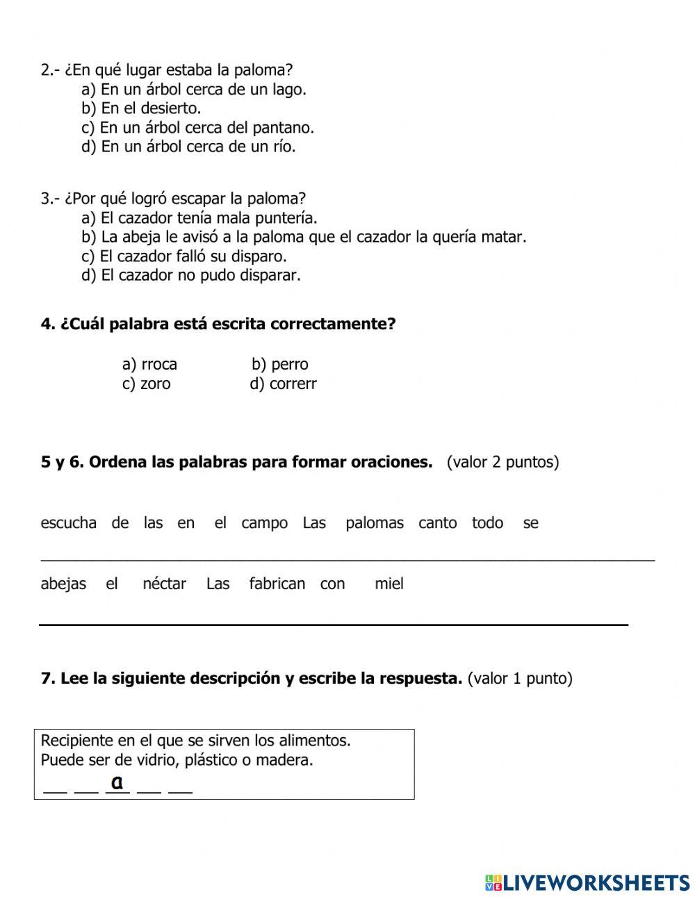Examen de diagnóstico