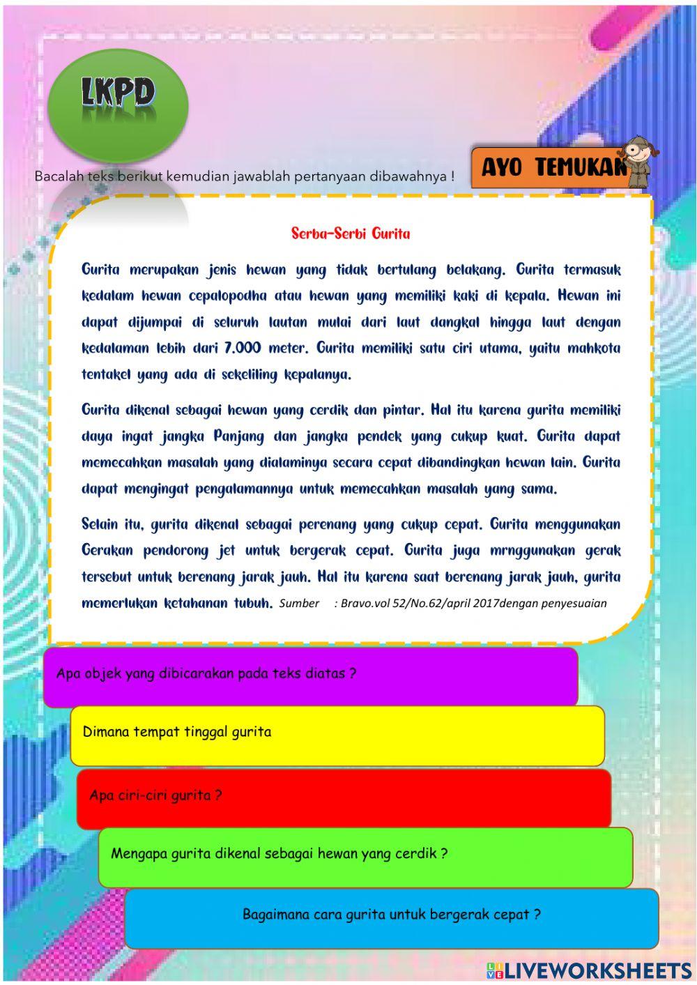 LKPD Tema 2 Subtema 1 Pb. 1 Kelas 5