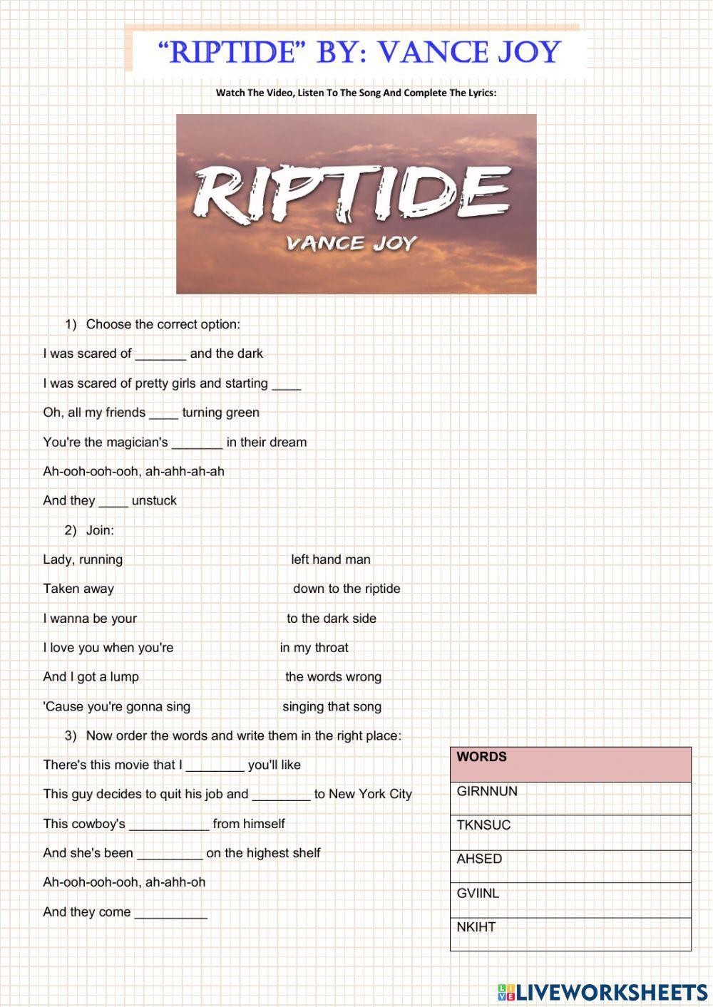 Riptide interactive exercise