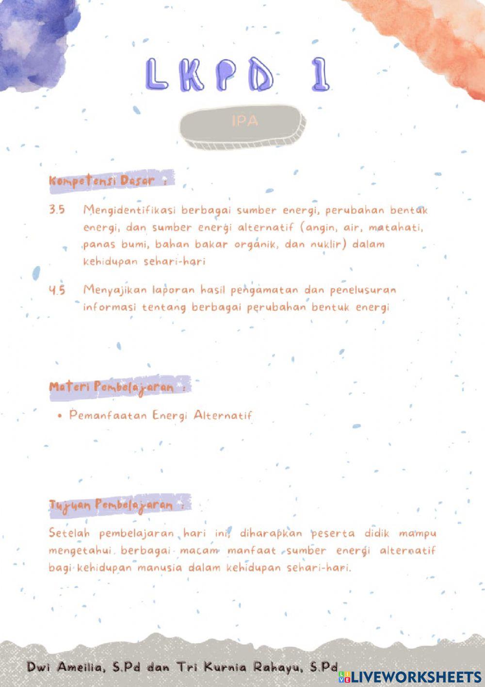 IPA : Manfaat Sumber Energi
