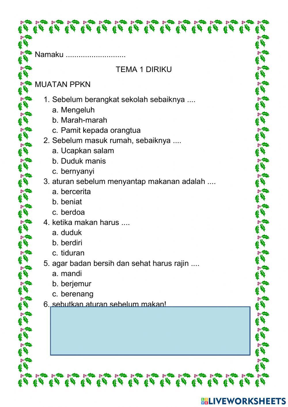 Tema 1 ppkn, bindo dan sbdp