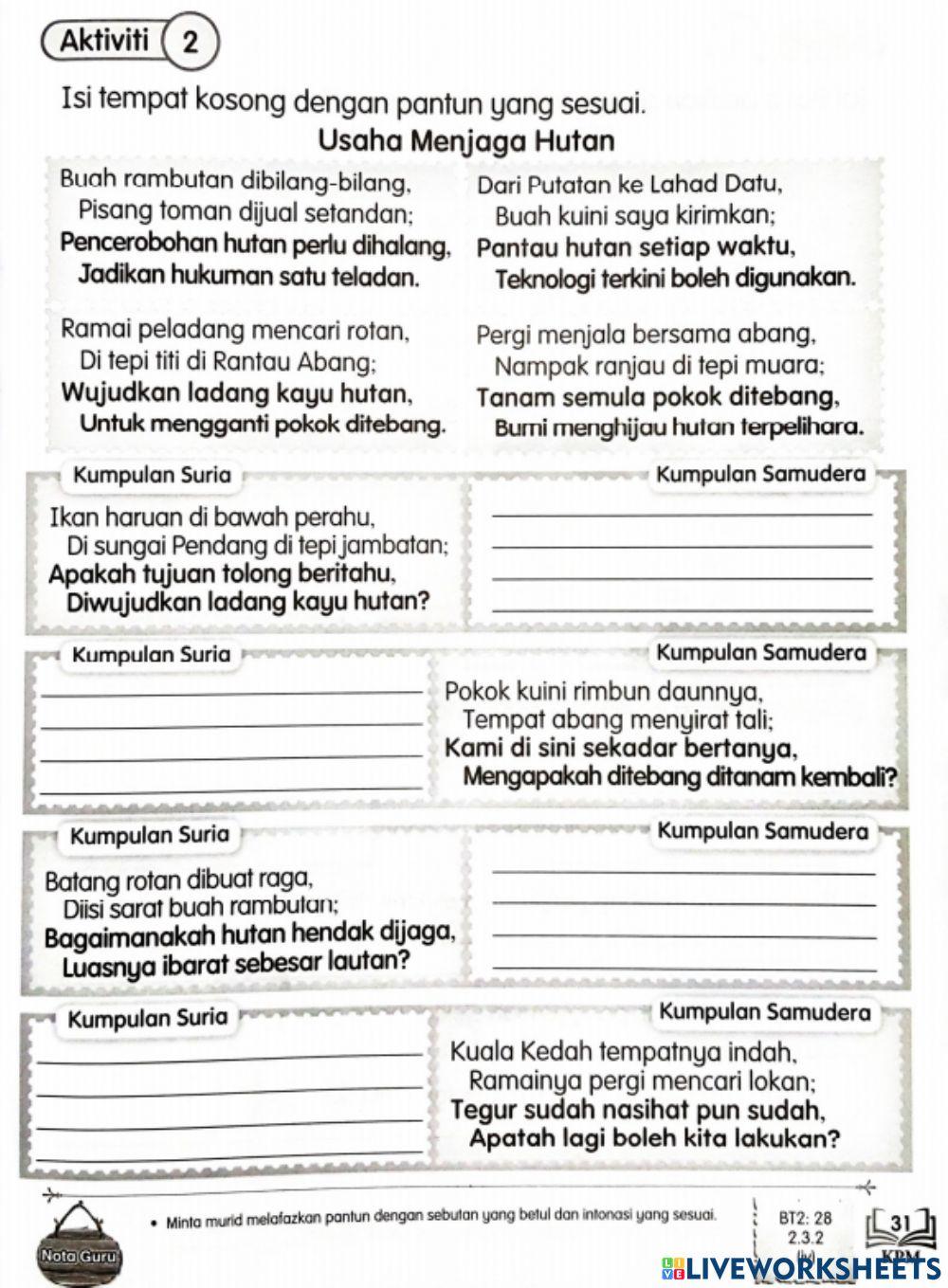 Bm t3 - usaha menjaga hutan