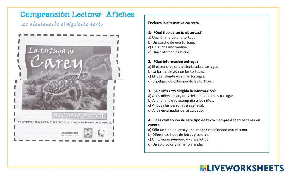 Comprensiones de afiches