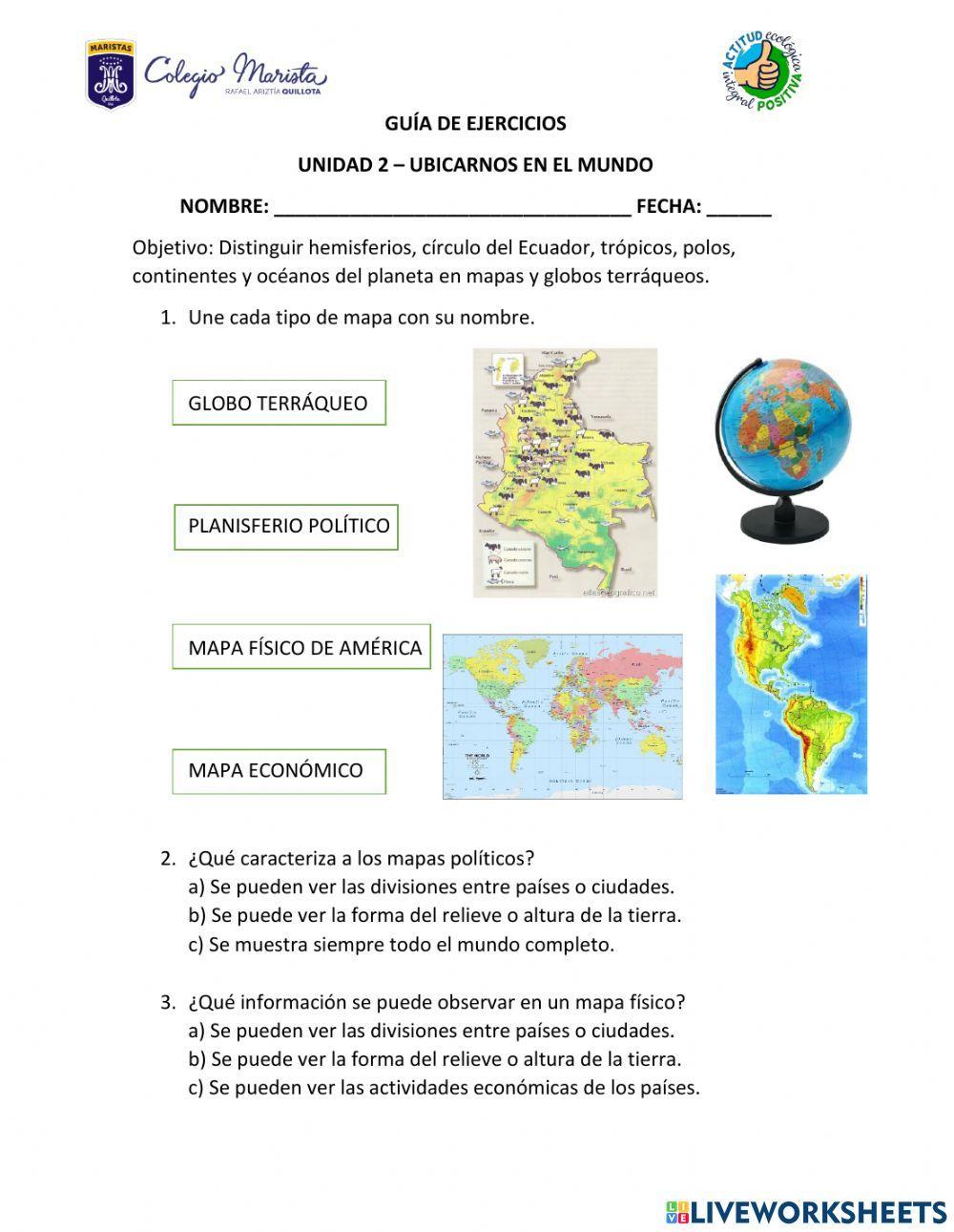 Mapas, Paralelos y Meridianos