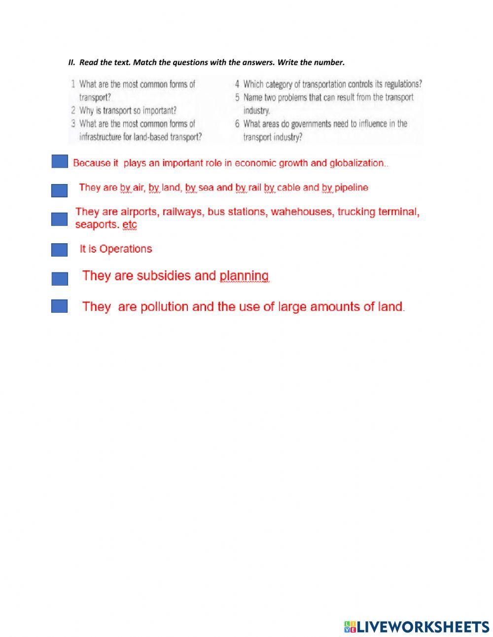Planning and arranging transport