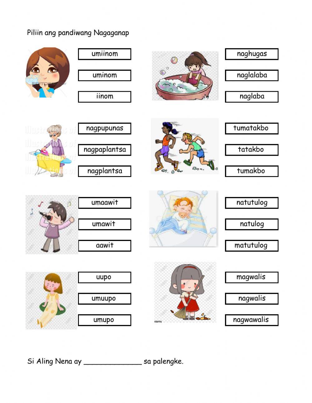 Filipino - Pandiwa Nagaganap