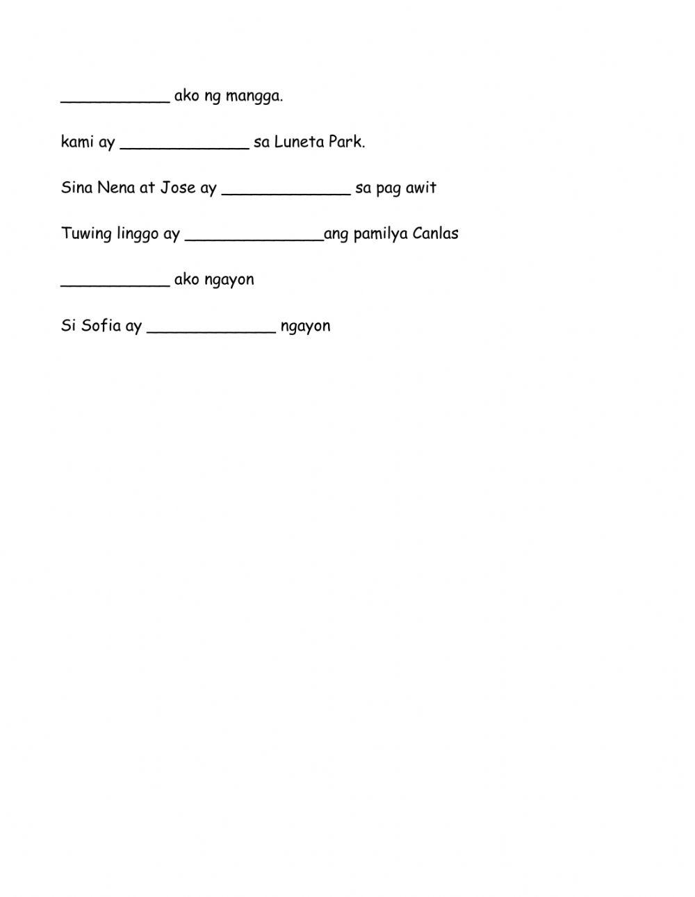 Filipino - Pandiwa Nagaganap