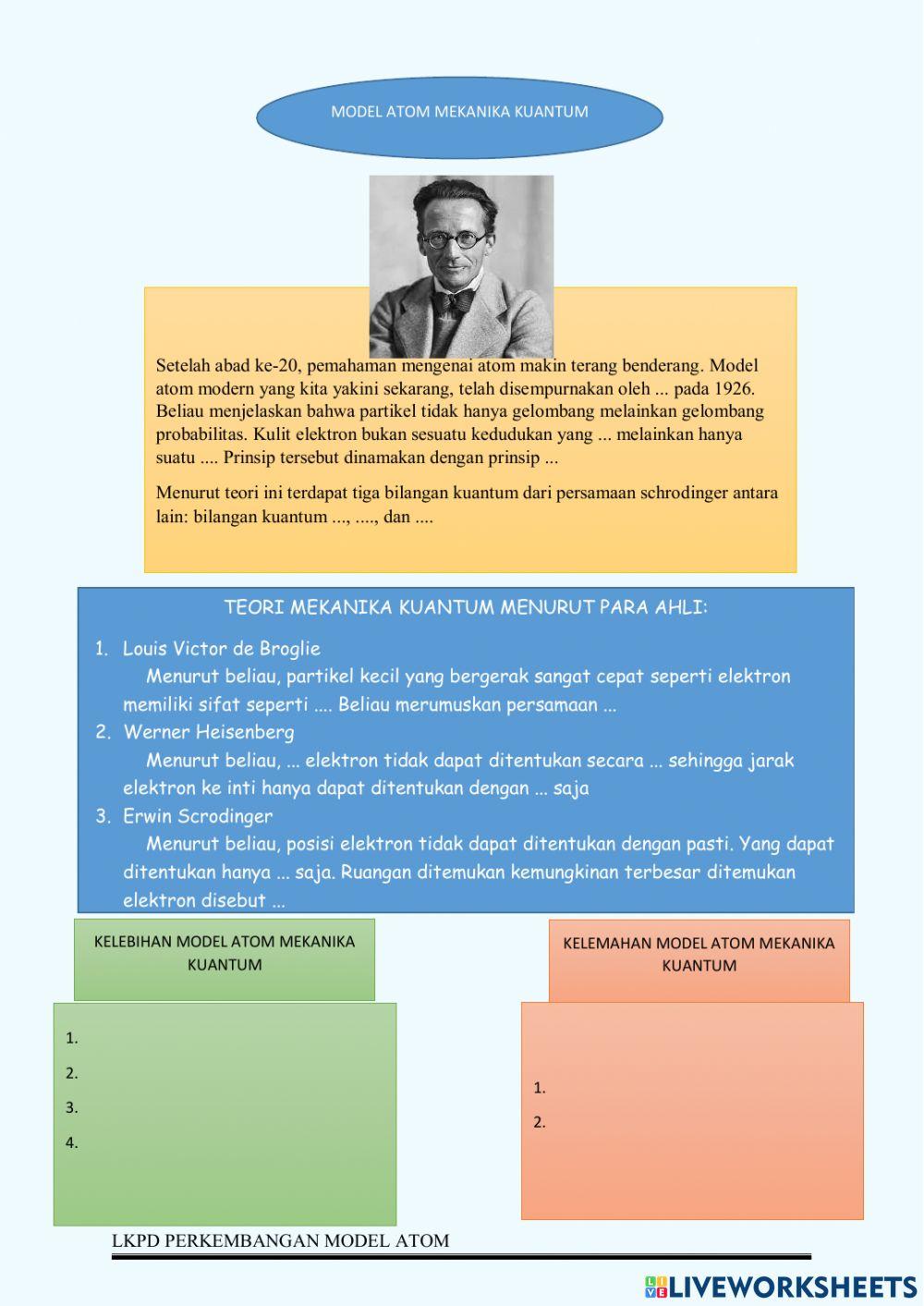 Lkpd Perkembangan Model Atom Kelas X Baru