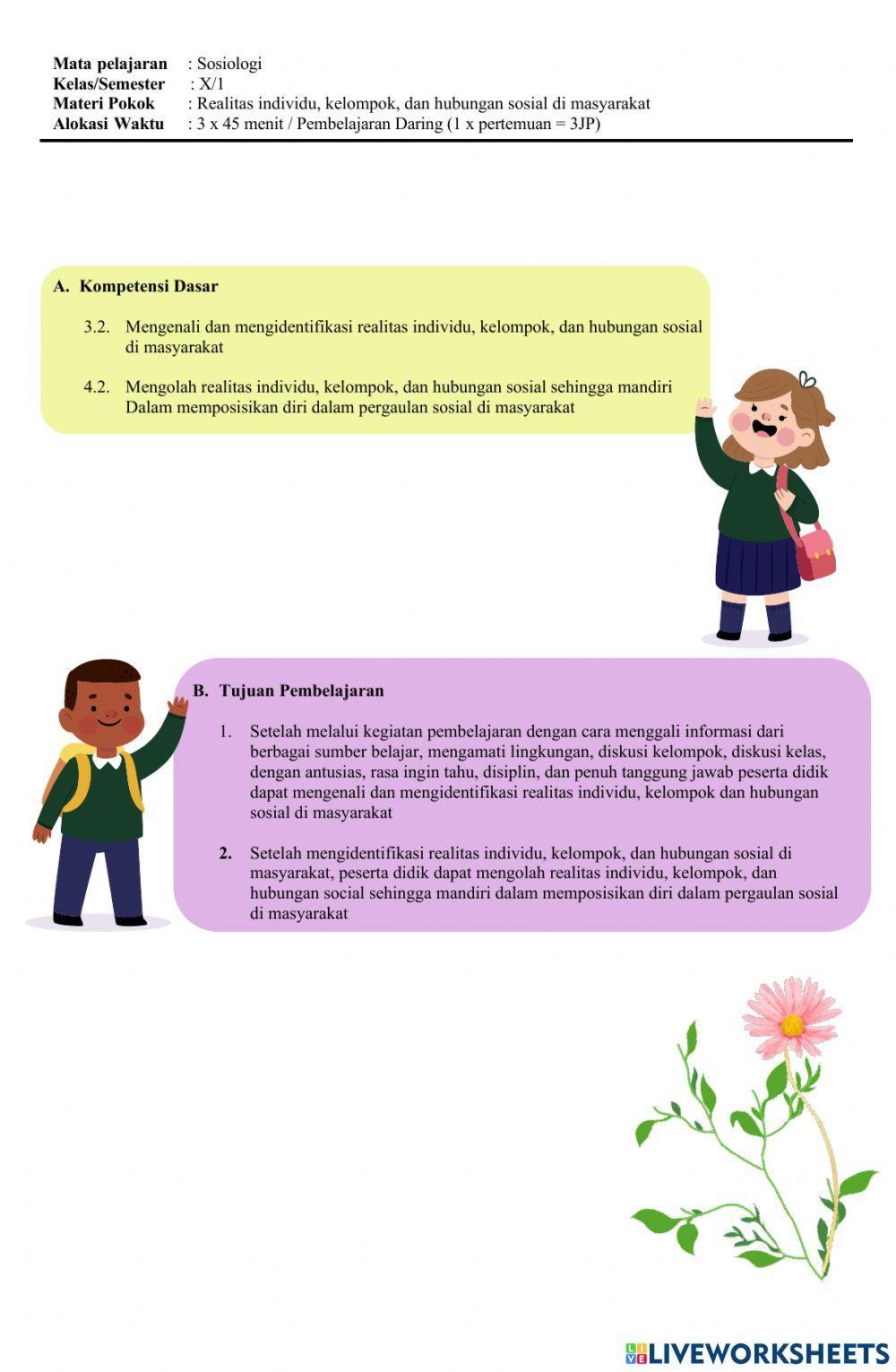 LKPD Sosiologi Kelas X-materi 2-KB1