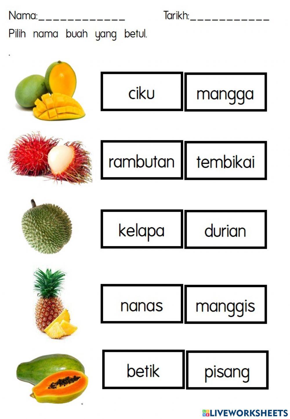 Buah-buahan Prasekolah