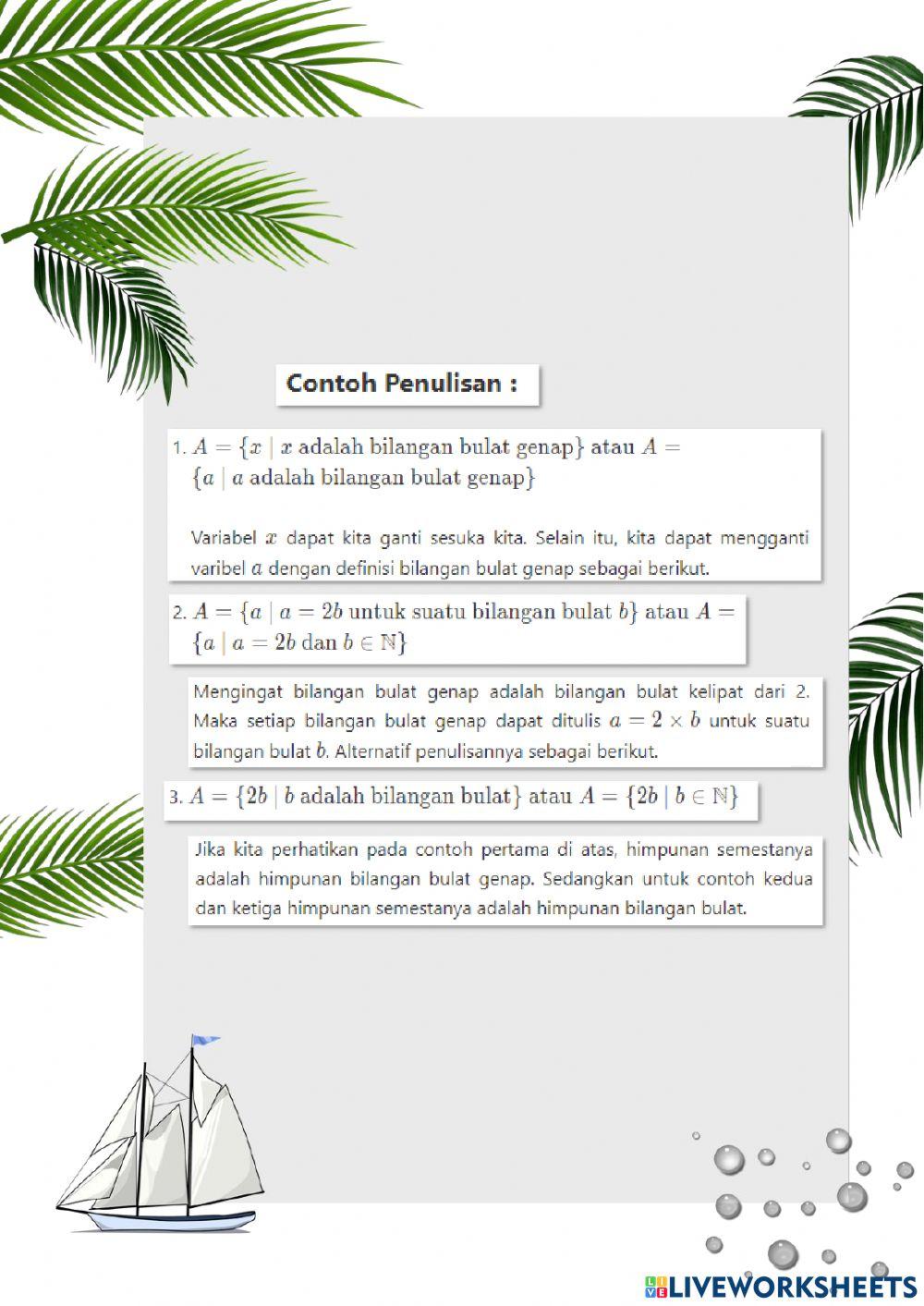 Materi konsep himpunan
