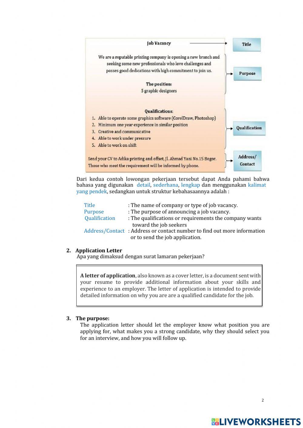 Remedial Penilaian Harian 1 KD.3.1 Application Letter