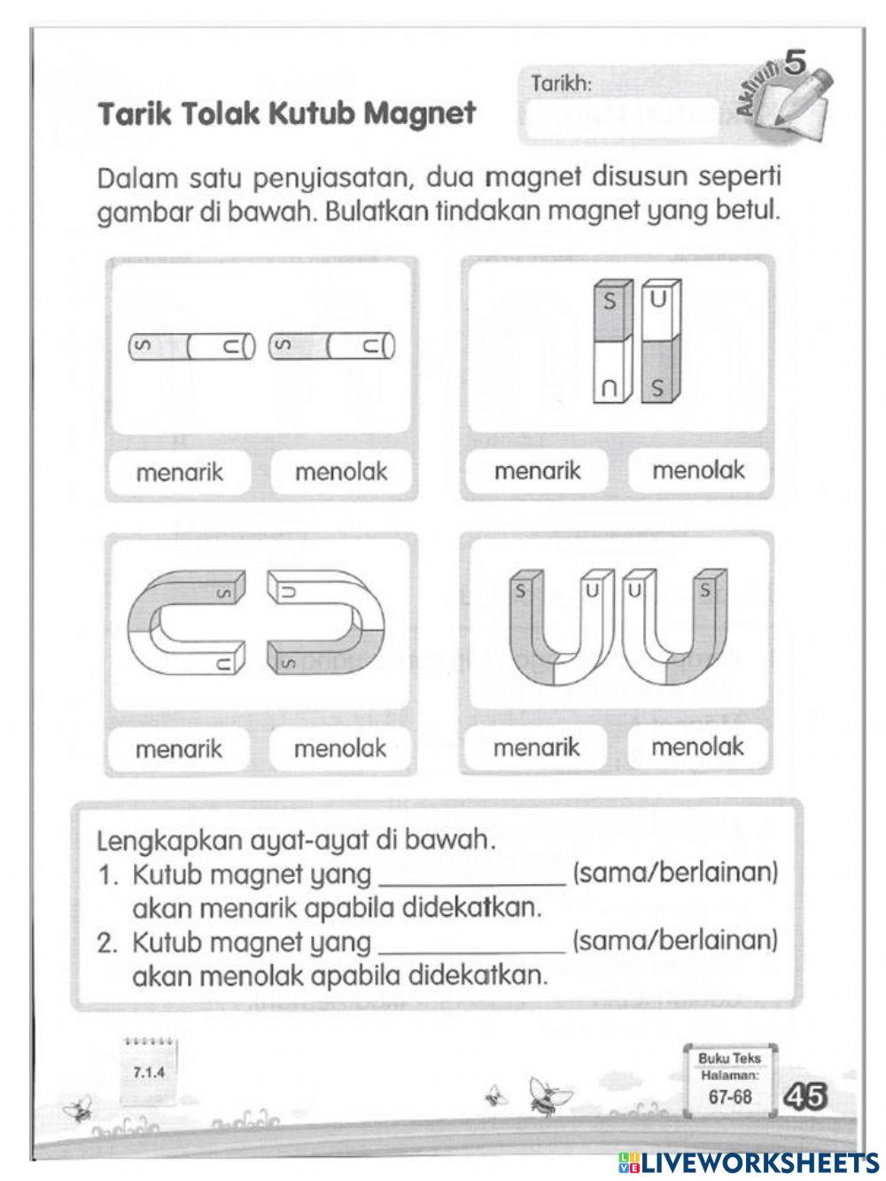 Tarik tolak kutub magnet
