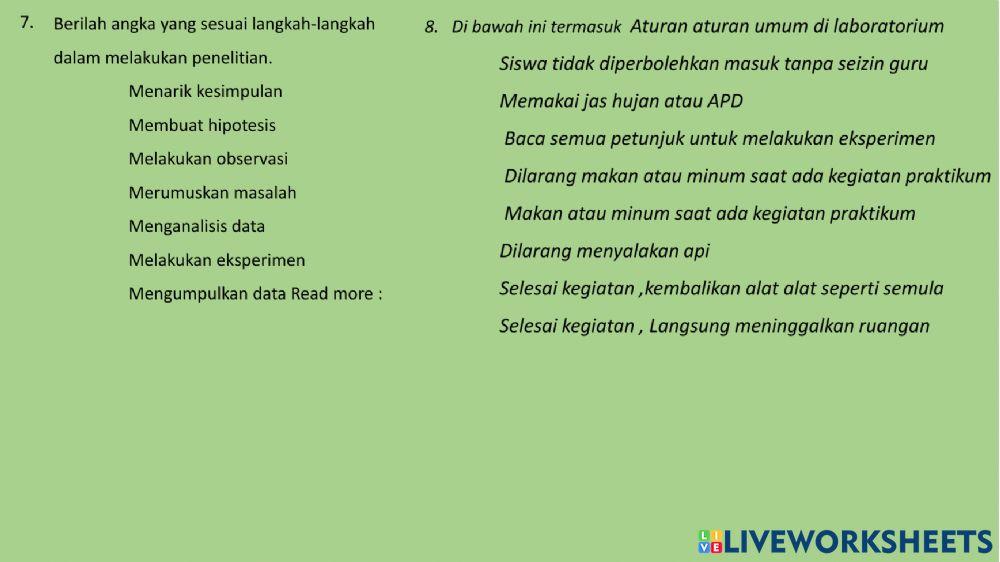 Ulangan harian 1 kelas x