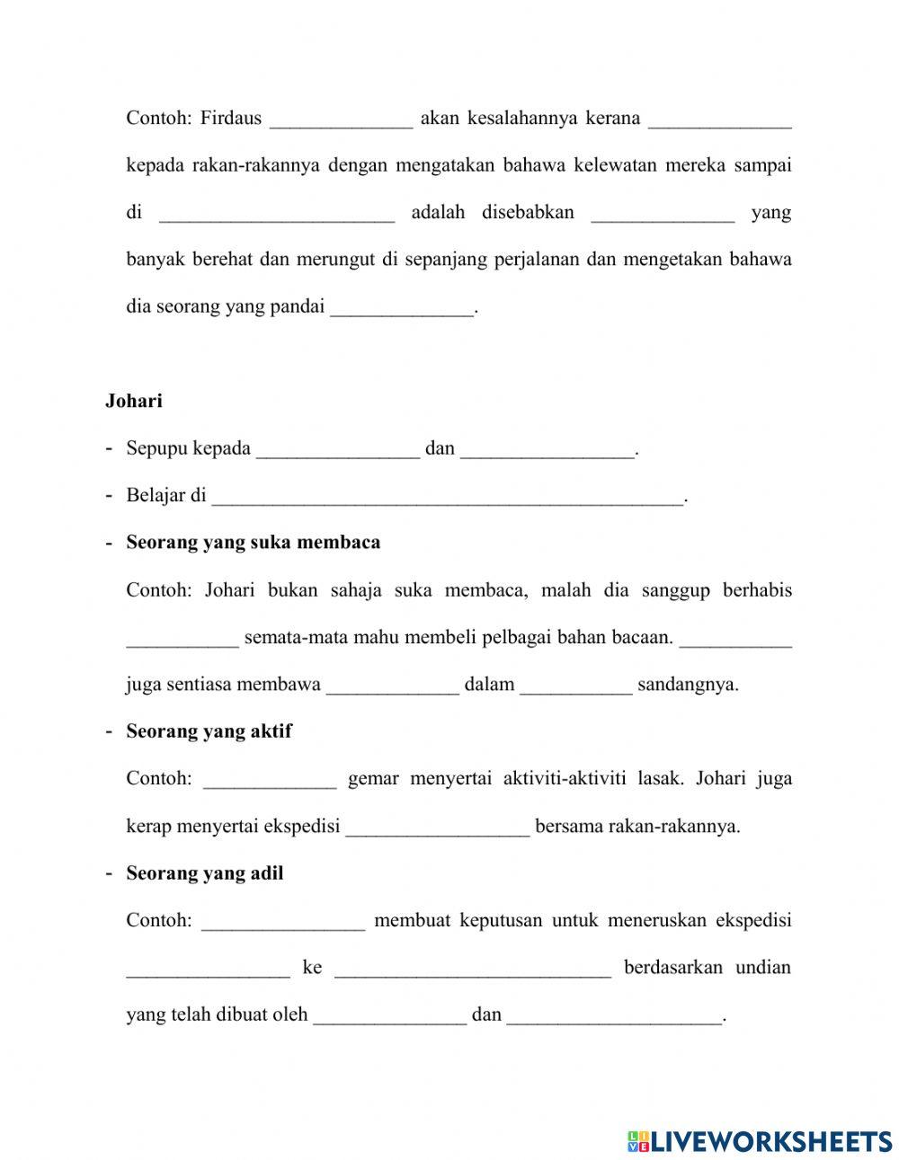 Novel Destinasi Impian (Watak dan Perwatakan)