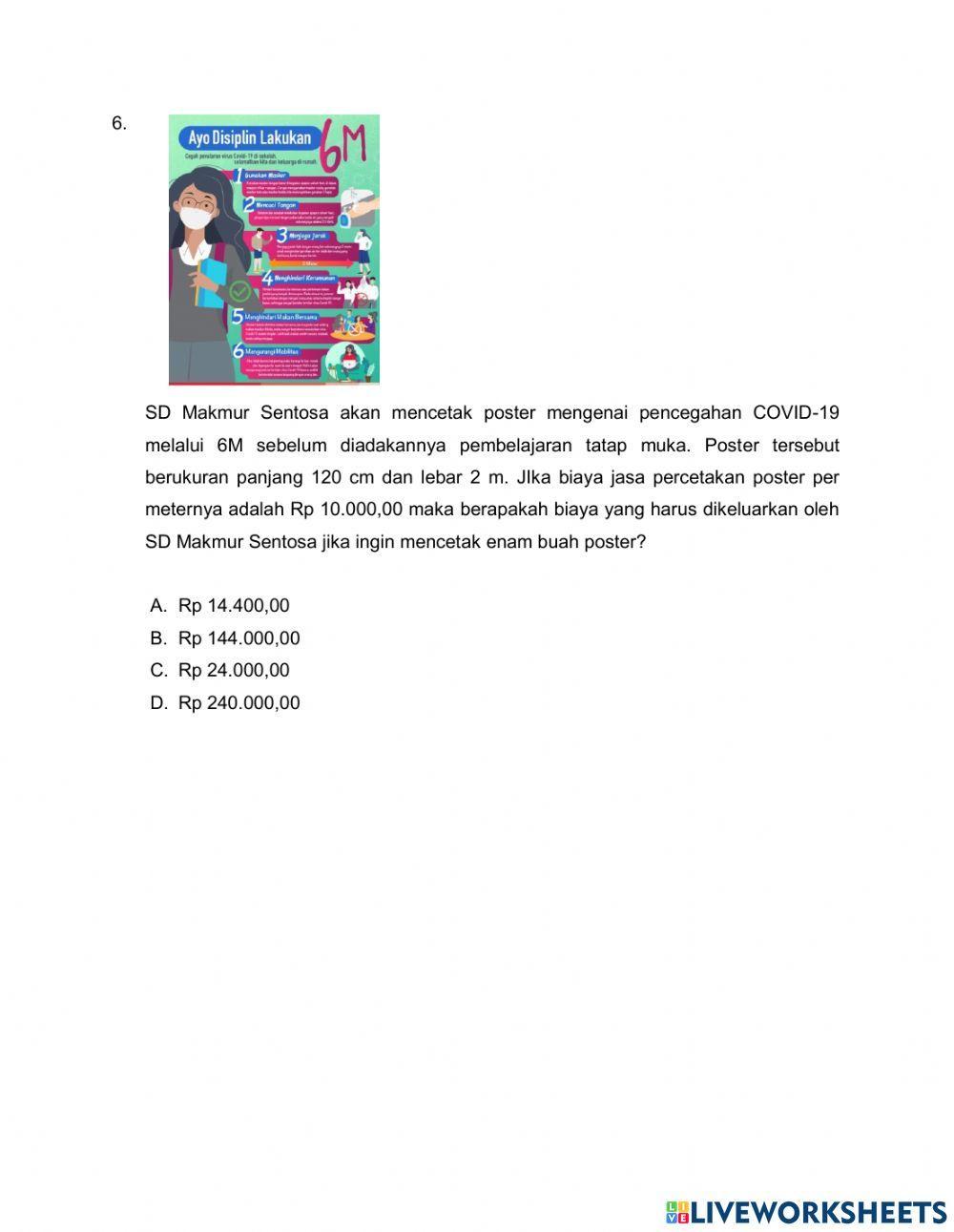 Soal AKM Numerasi Kelas 4