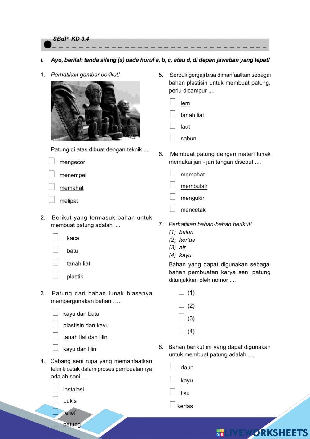 Ulangan Harian Tema 1 Sub Tema 2 SbdP