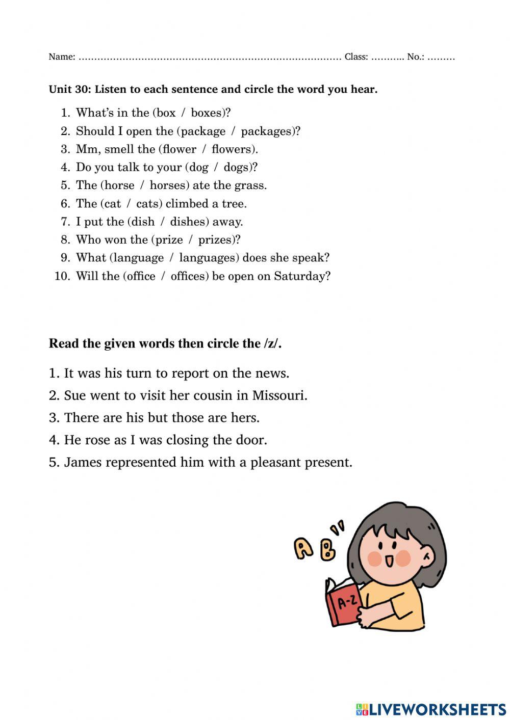 Pronunciation Pairs Unit 30