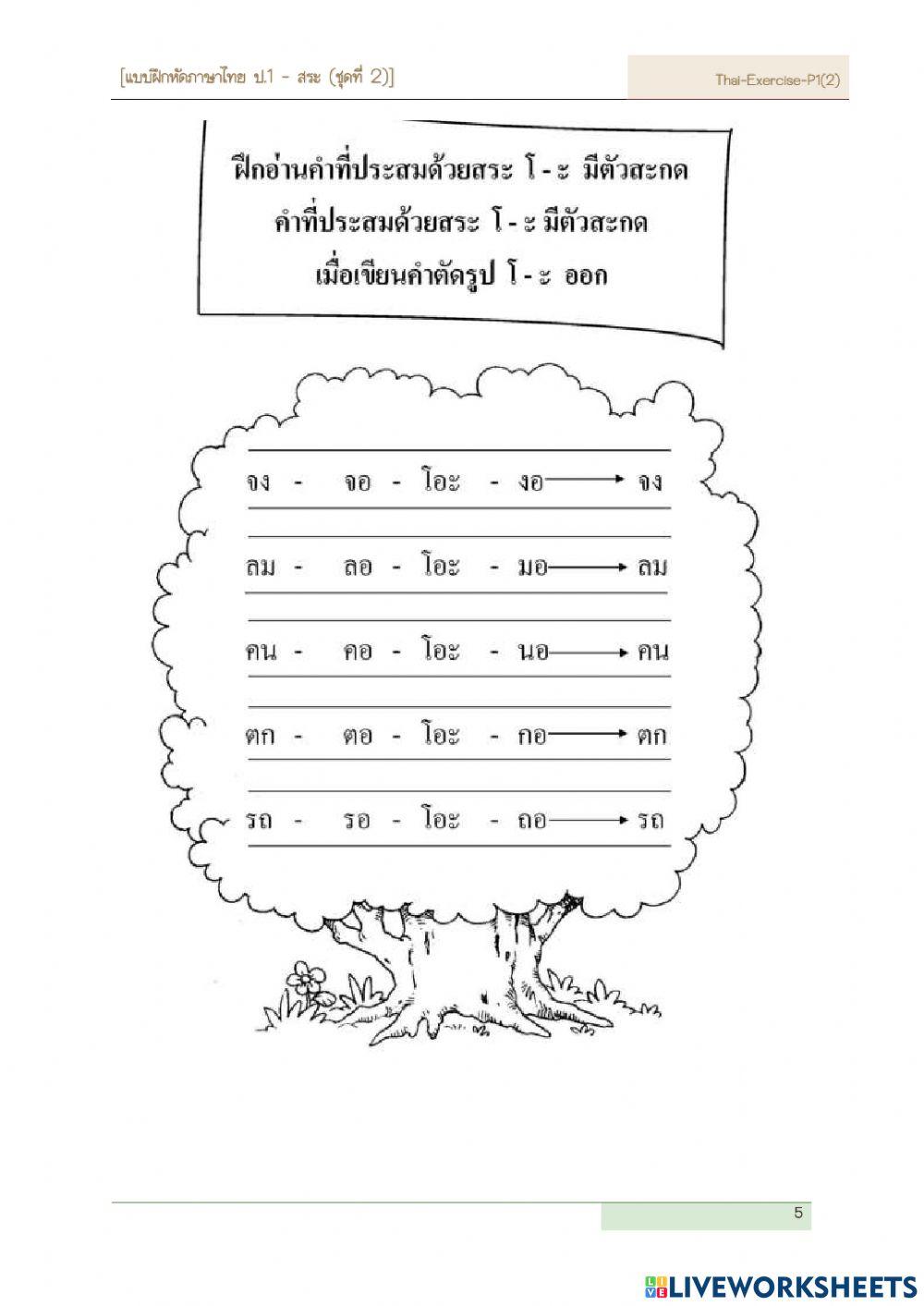 ใบความรู้ สระลดรูป