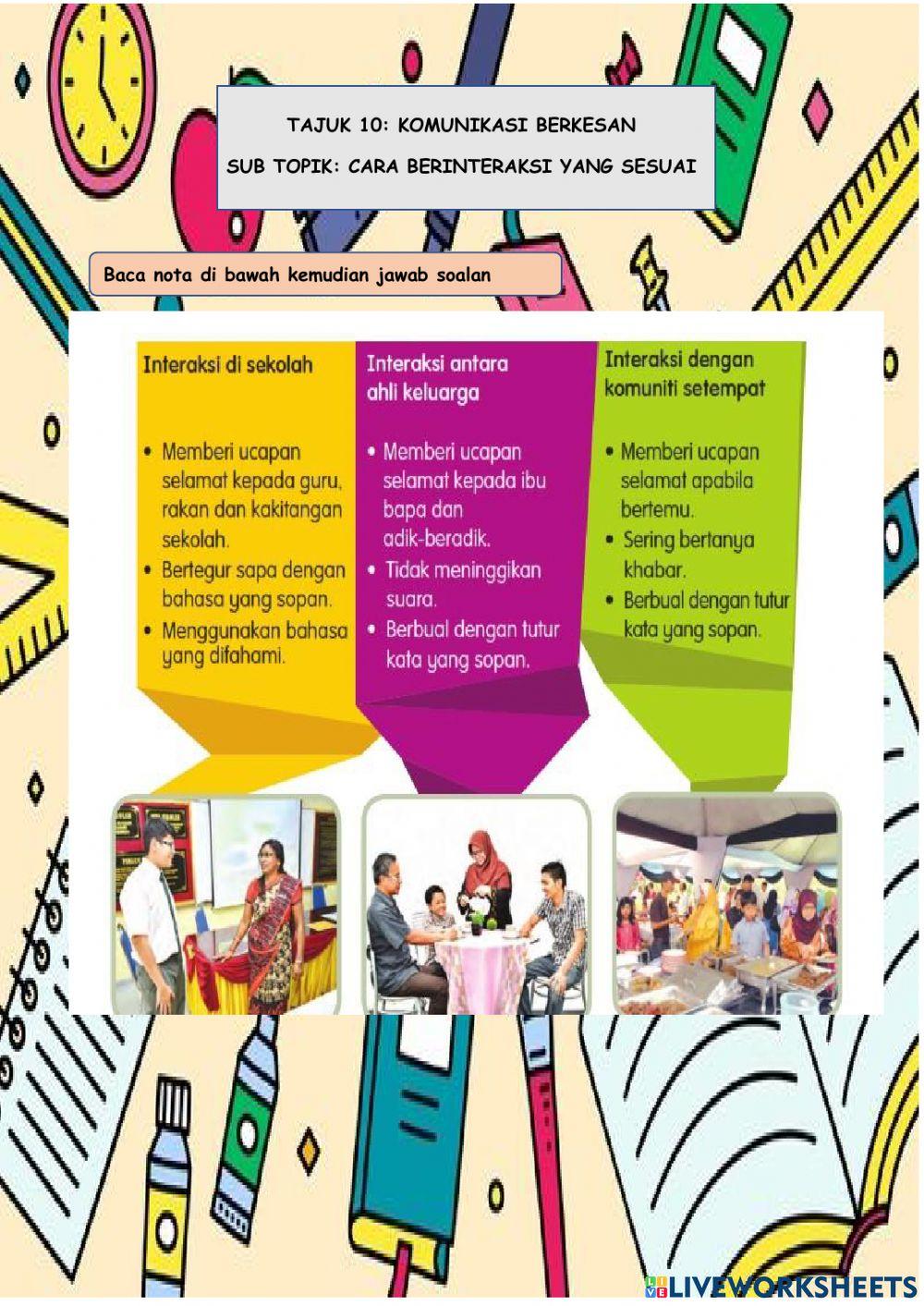 Cara berinteraksi yang sesuai