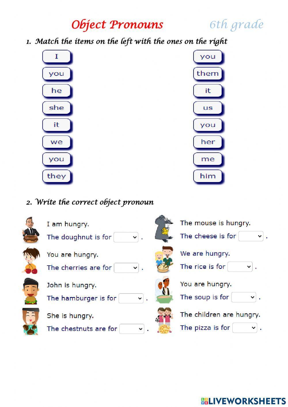 August 18th:Object pronouns