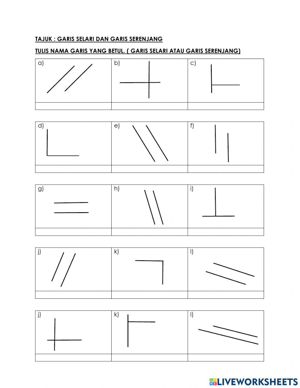 Garis Selari dan Garis Serenjang