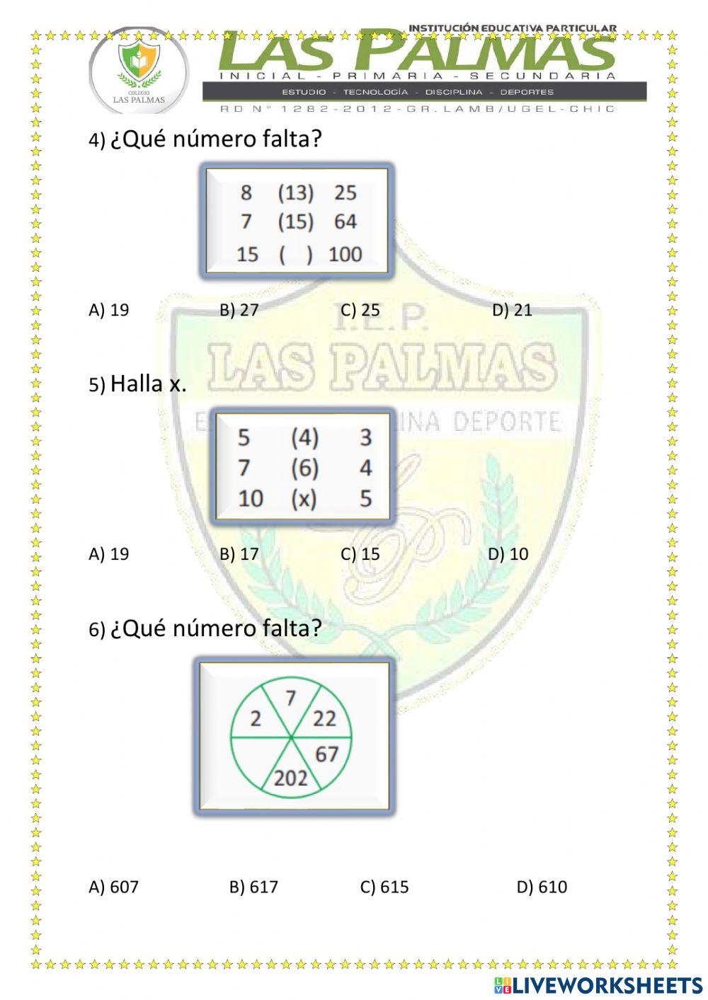 Analogías numéricas