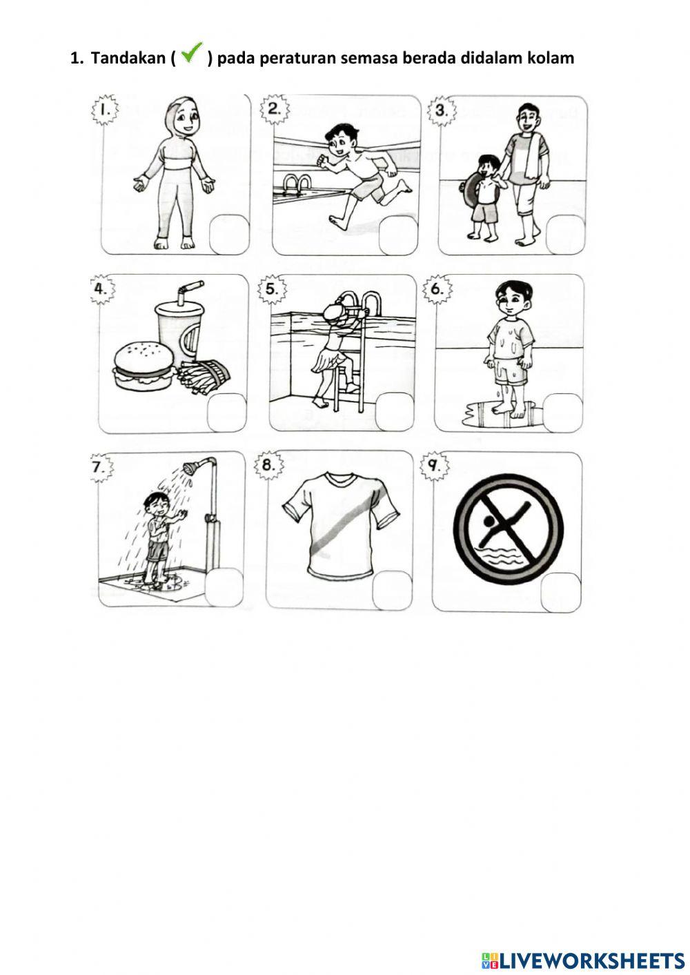 Pj tahun 1 - peraturan semasa berada dikolam renang
