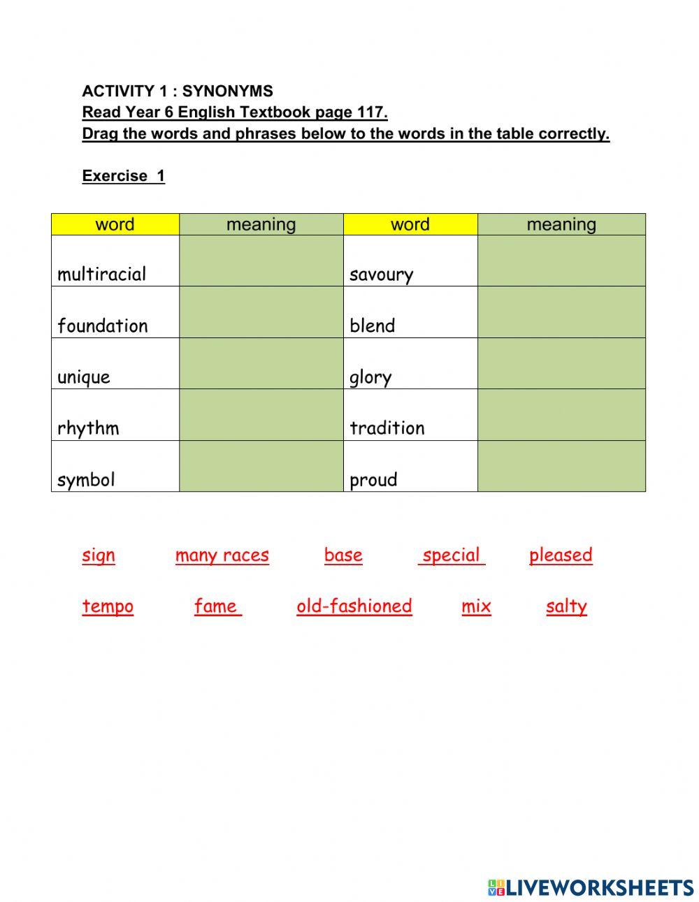 Year 6 LAND OF GLORY