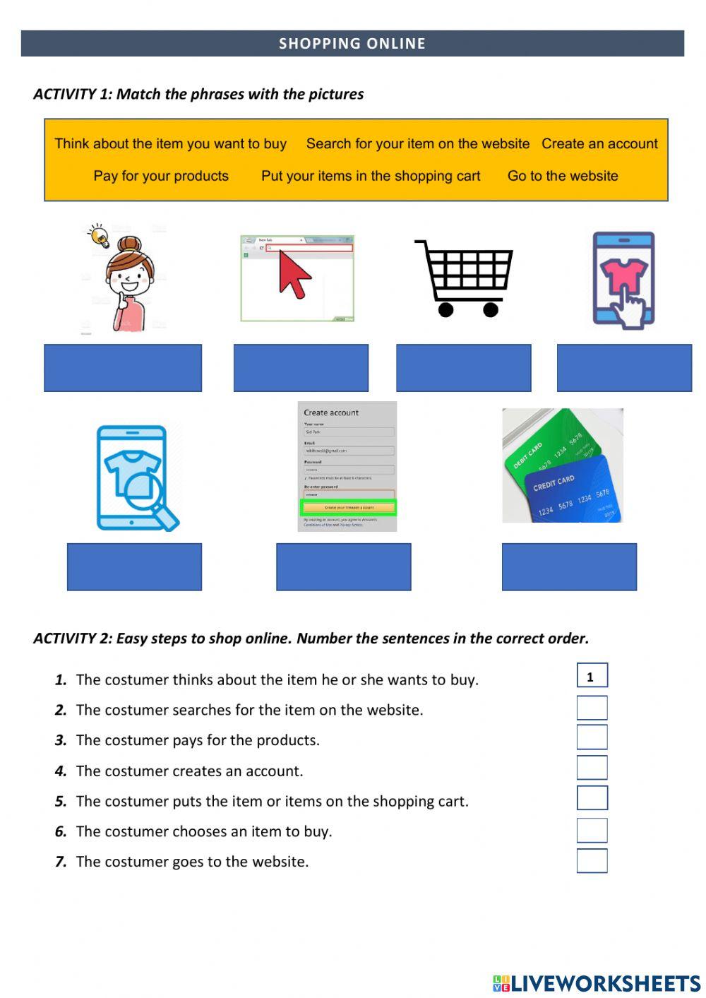 3rd GRADE -  SHOPPING ONLINE